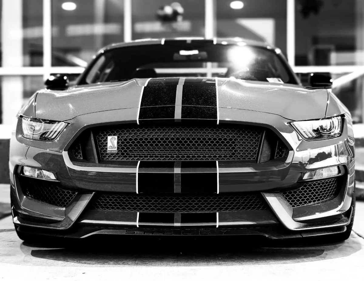 Sports car facing the front